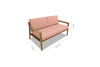 Agate Teak and Rope 2 Seater Sofa Chair - 1pc