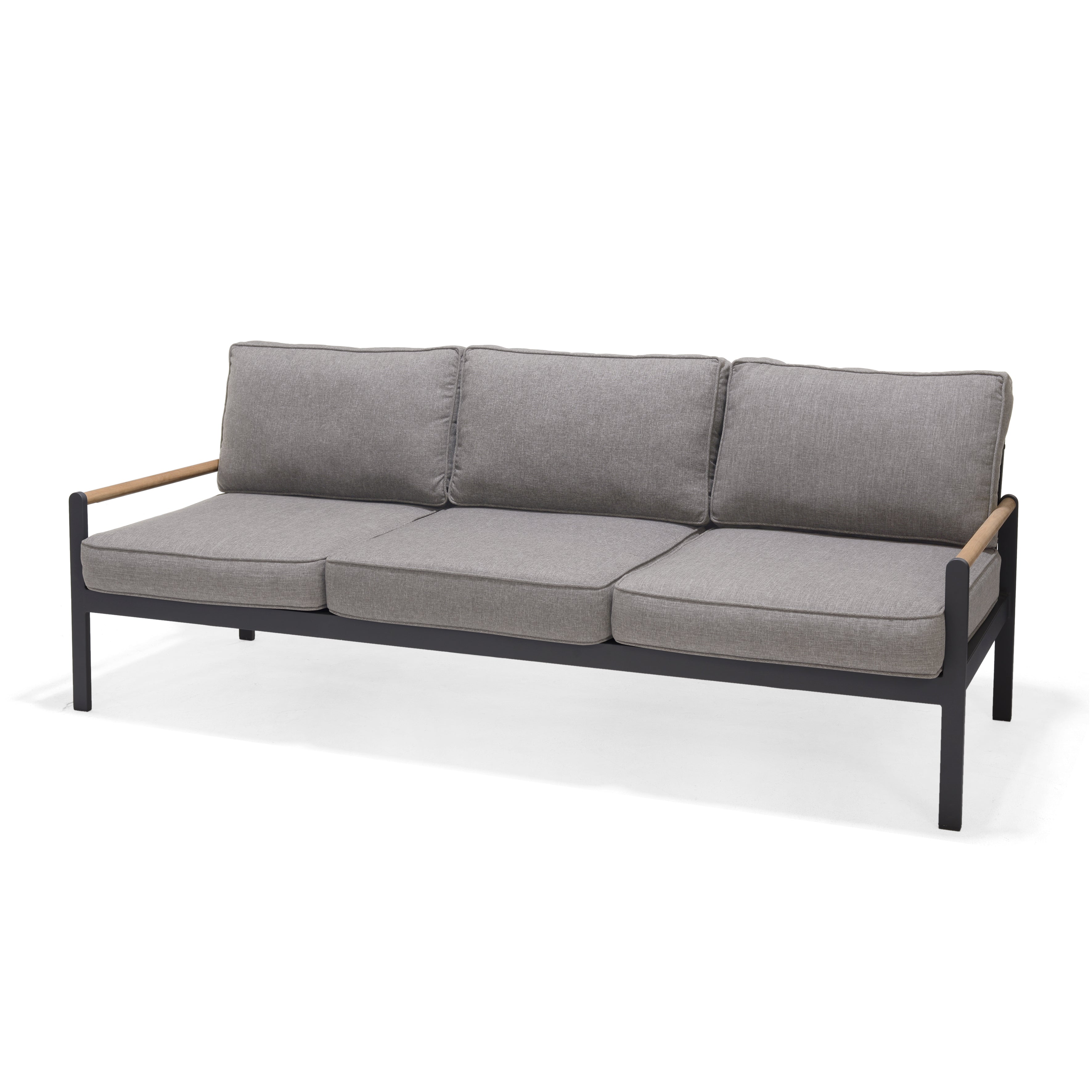 Amber Teak and Aluminum 3-Seater Sofa – LifestyleGarden US