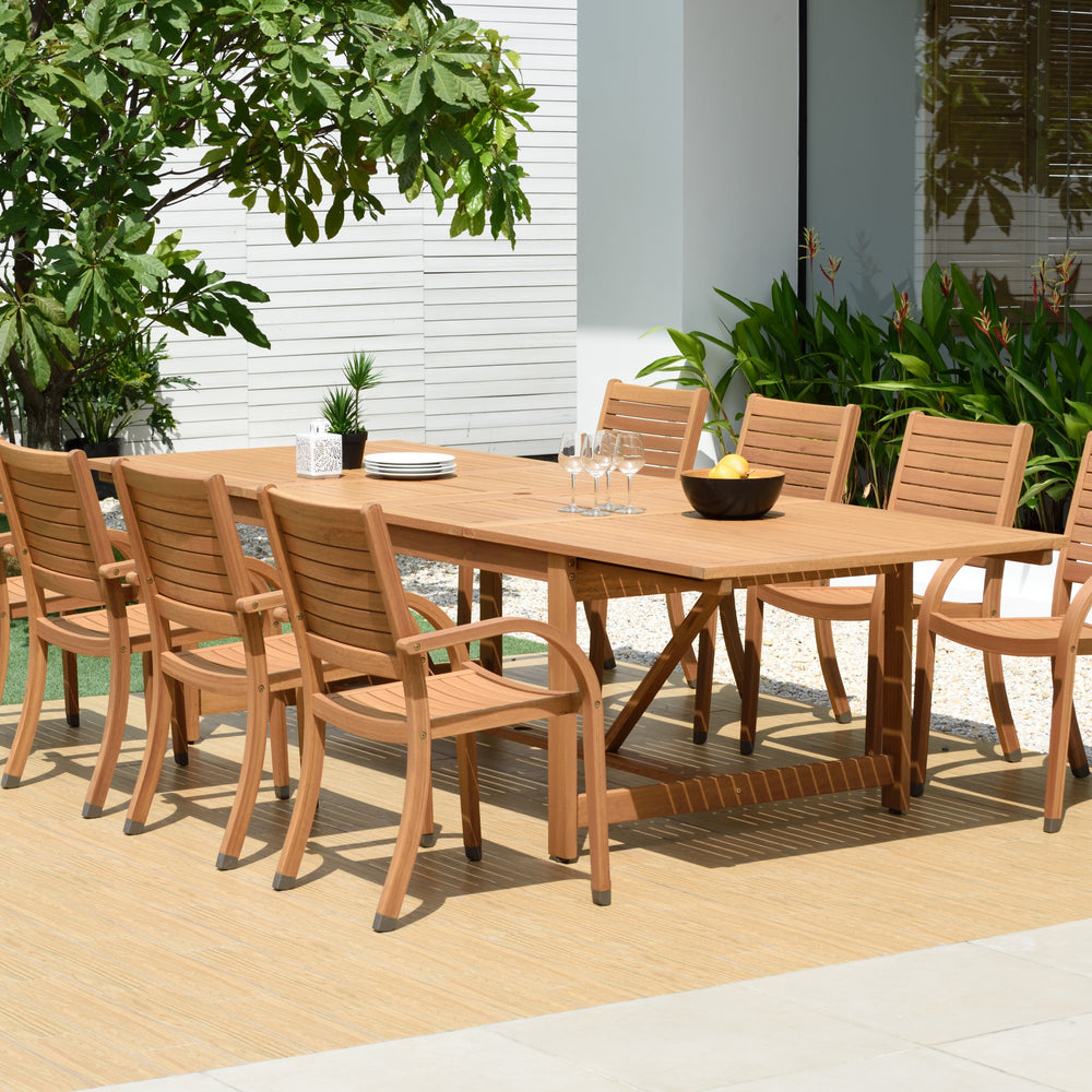 
                      
                        Leyland Table and Catalina Stacking Armchair Dining Set
                      
                    