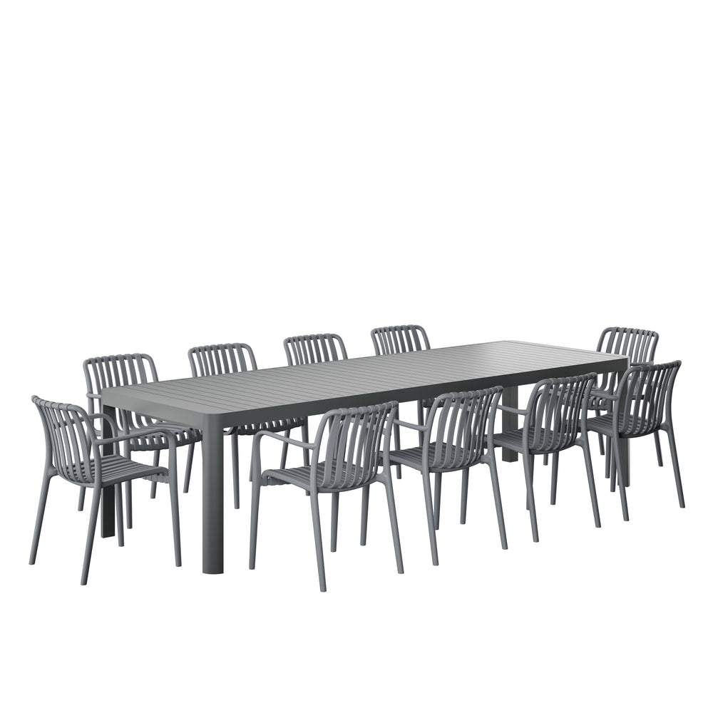 
                      
                        Bali Extendable Aluminum Table with Cura Stacking Chairs
                      
                    
