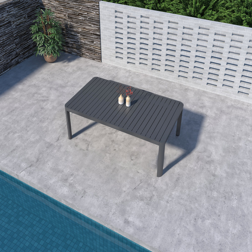 
                      
                        Bali Extendable Aluminum Table with Cura Stacking Chairs
                      
                    