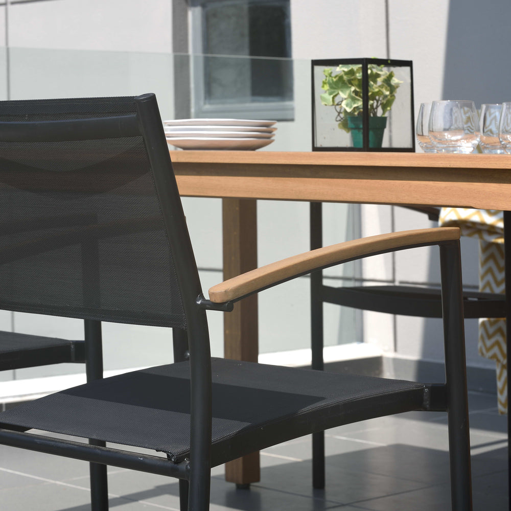 
                      
                        Vera Aluminum and FSC Wood Stacking Arm Chairs - 2pc
                      
                    