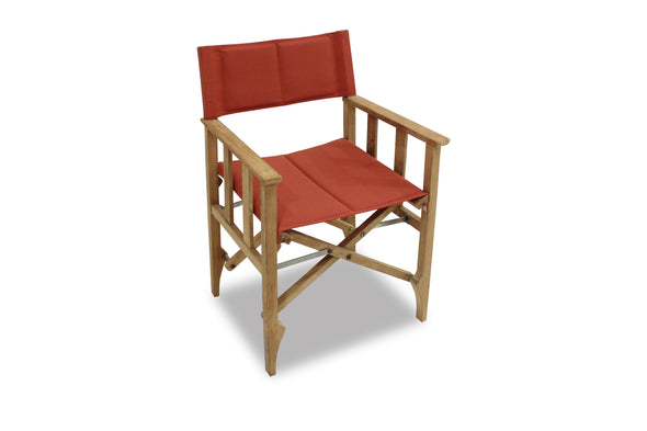 Zircon Teak Director Chair – Red - 1 Piece