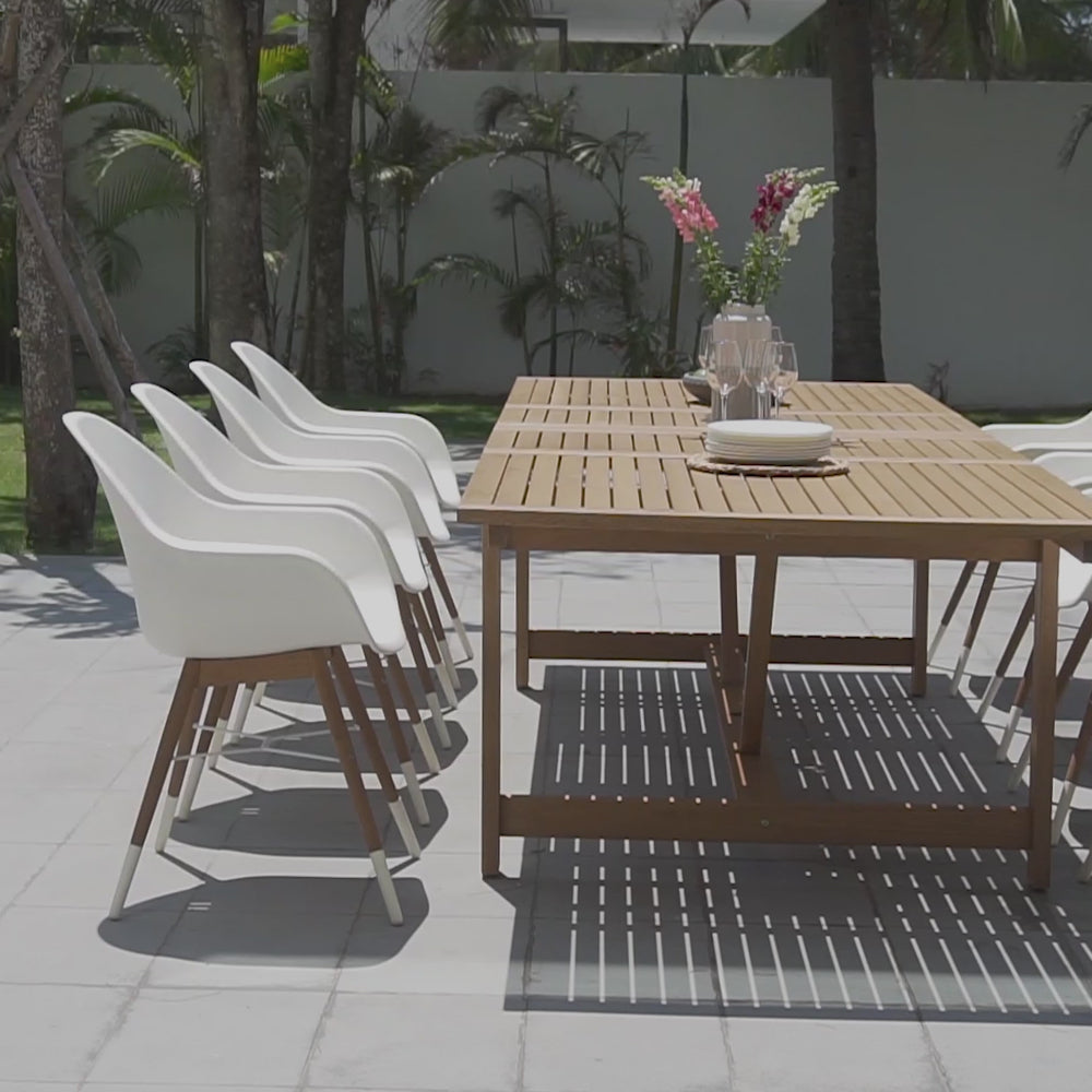 
                      
                        Load and play video in Gallery viewer, Leyland Table and 8 Chamonix Armchair Dining Set
                      
                    