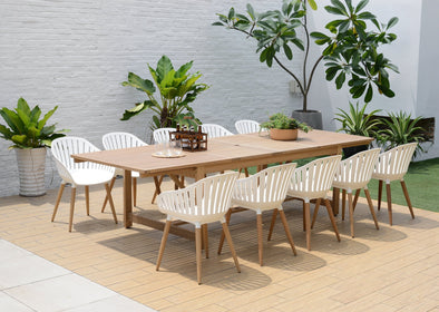 Leyland Table & Nassau White Armchairs