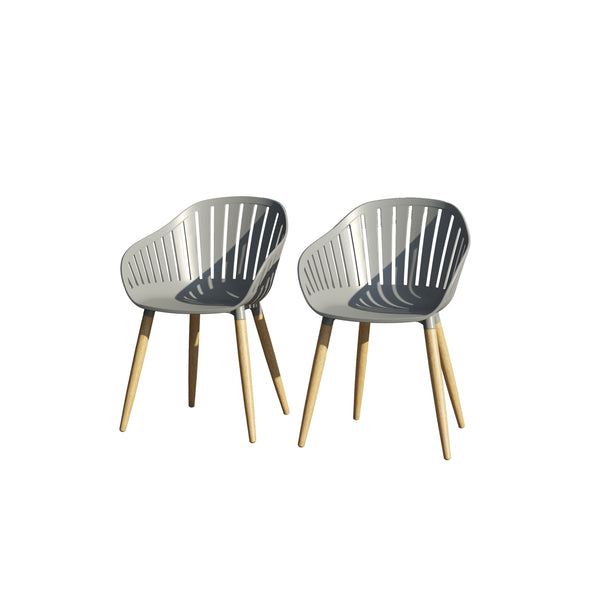 Leyland Table & Nassau Grey Armchairs