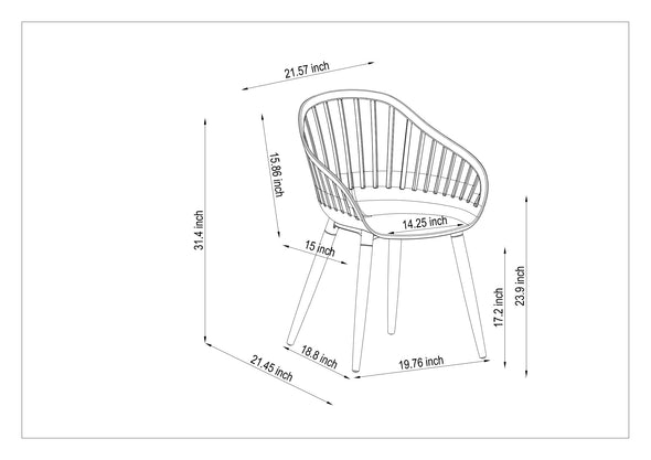 Portals Light C-shape Chair Set