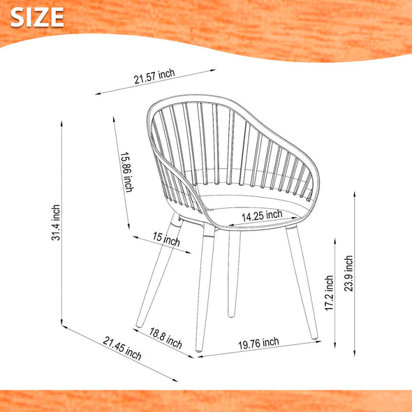 Nassau Resin and Aluminum Chairs - 4 Piece