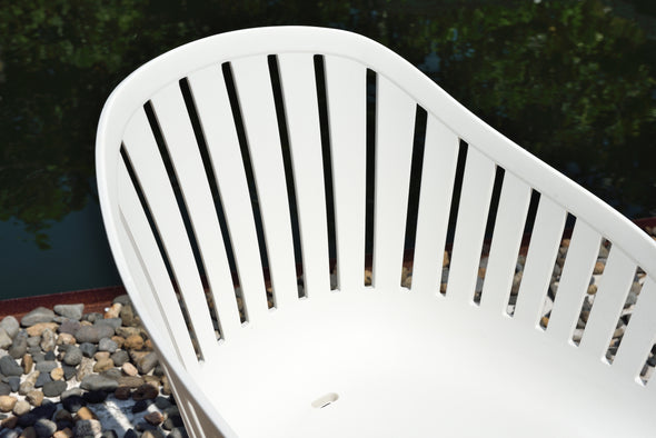 Leyland Table & Nassau White Armchairs