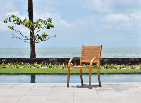 Catalina Stacking Wood Armchair - 4 Piece