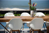 Leyland Lot Table & 8 Chamonix White Armchair