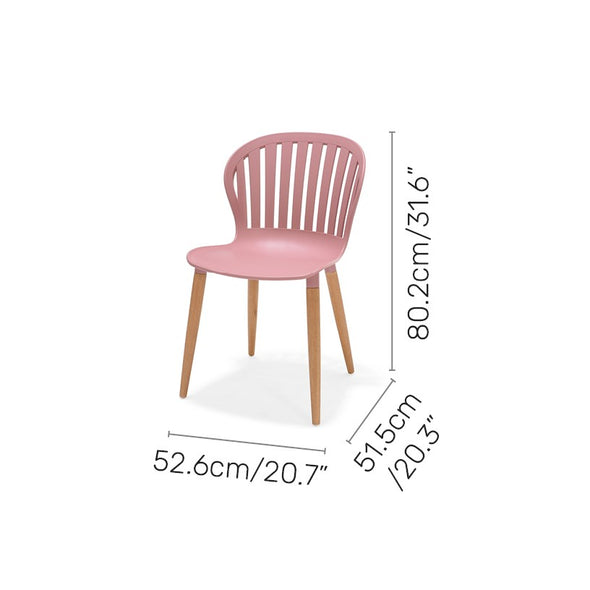 Nassau Side Chair in Peony Pink Social Plastic®- 2pc