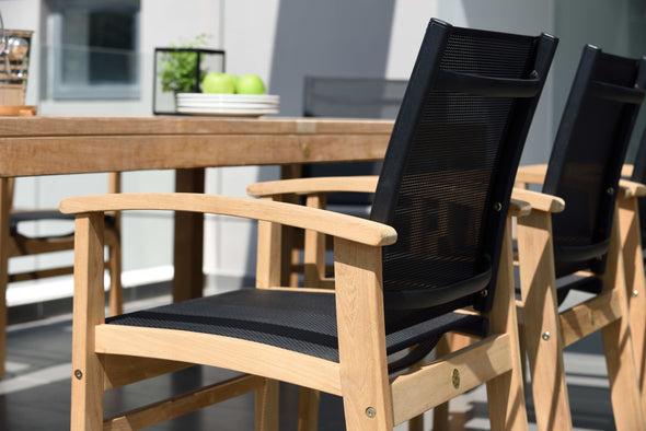 Rinjani Rectangular Teak Table & Fortuna Armchair