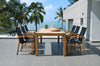 Rinjani Rectangular Table & 6 Manhattan Black Armchair