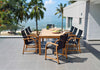 Rinjani Rectangular Big Table & 8 Manhattan Black Armchair