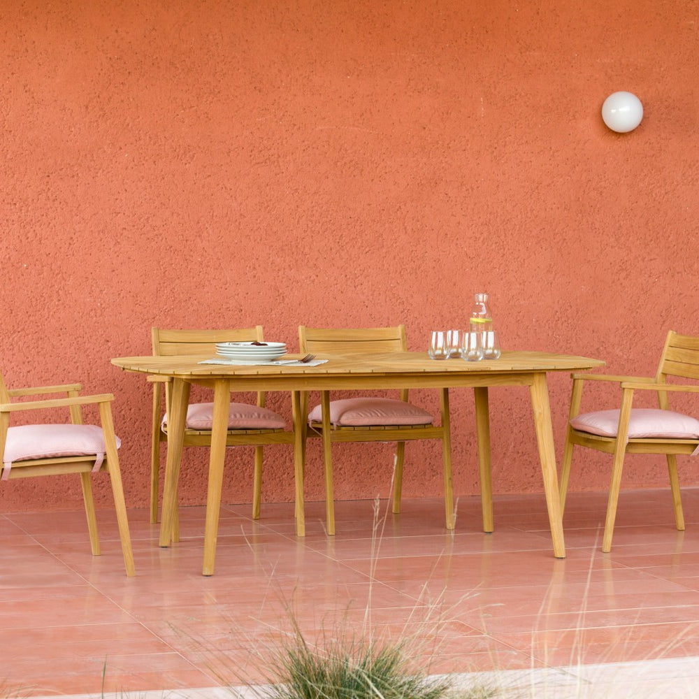 
                      
                        Jade Teak Stacking Armchair - Cushion Terracota
                      
                    