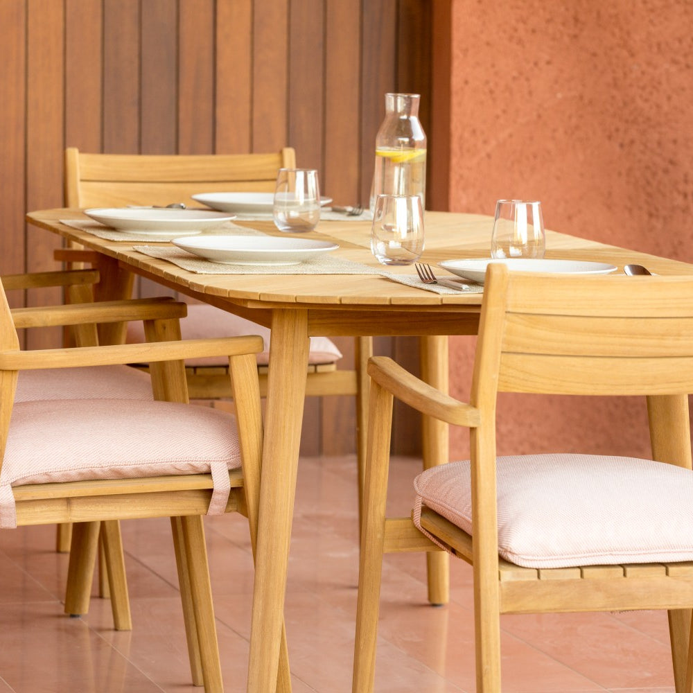
                      
                        Jade Teak Stacking Armchair - Cushion Terracota
                      
                    
