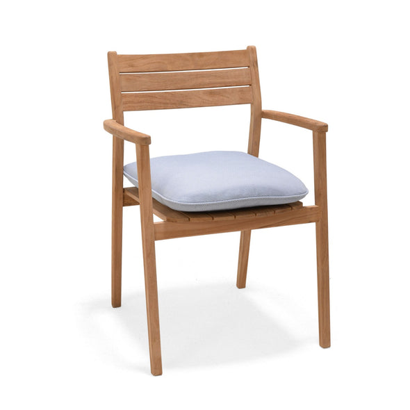 Jade Teak Stacking Armchair - Cushion Copen Blue