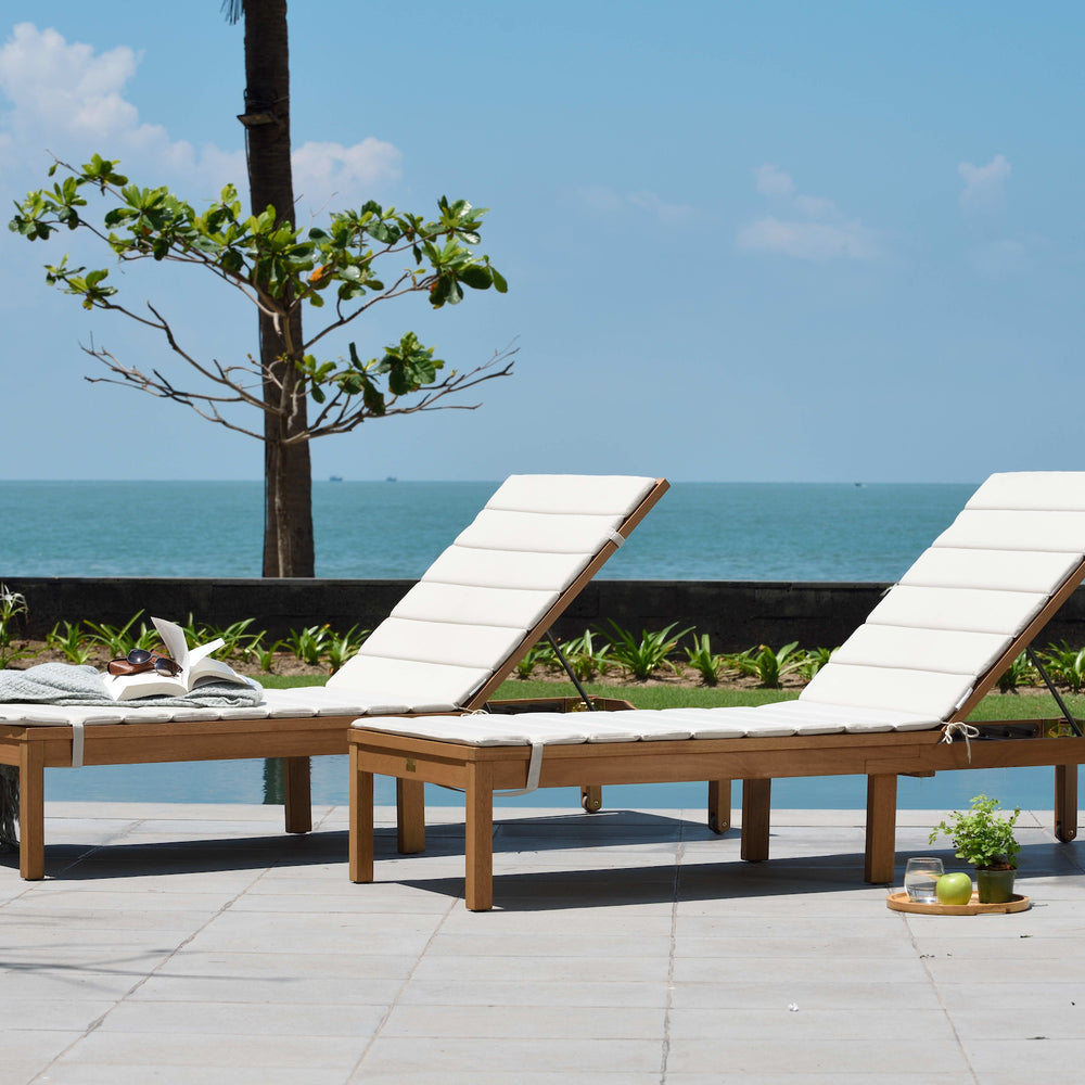 
                      
                        Louisiana Teak Finish Wheel Lounger With Cushion - 2 Piece
                      
                    