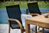 Rinjani Rectangular Big Table & 8 Manhattan Black Armchair