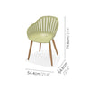 Nassau Carver Armchair In Sage Green Social Plastic® - 2pc