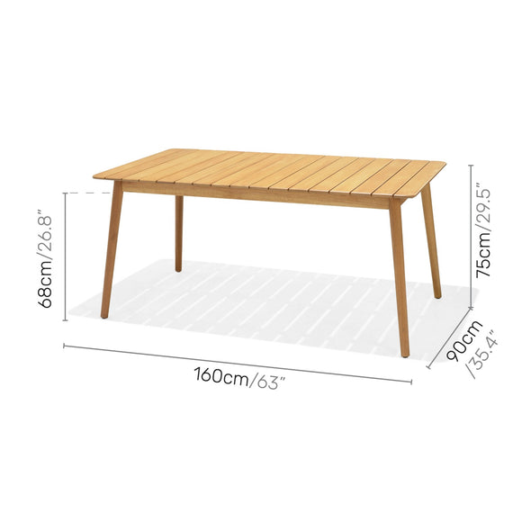 Nassau 6-Seat Rectangular Dining Set – Sage Green Social Plastic®