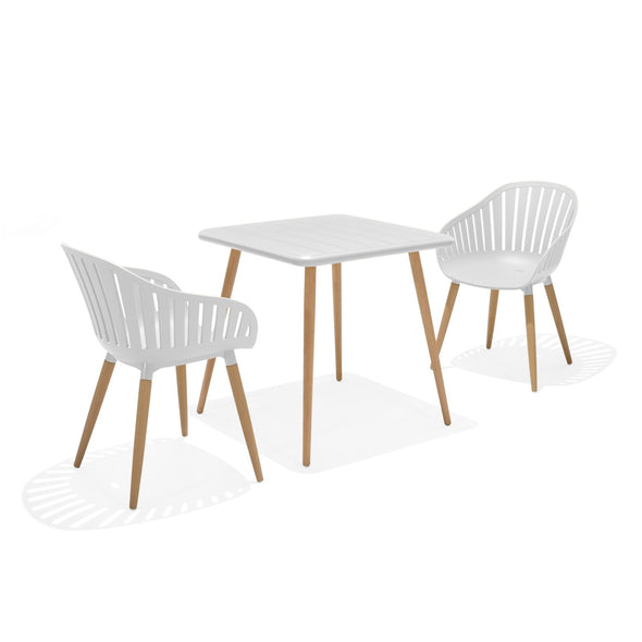 Nassau 3pc Bistro Set – White Social Plastic®