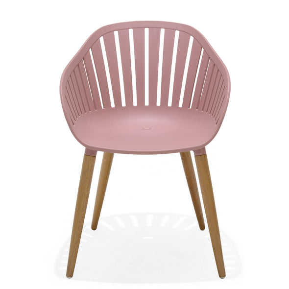 Nassau Carver Armchair in Peony Pink Social Plastic® - 2pc