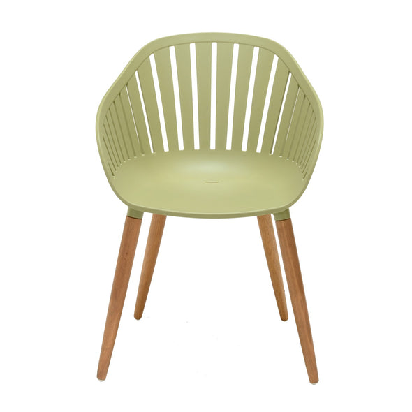 Nassau Carver Armchair In Sage Green Social Plastic® - 2pc