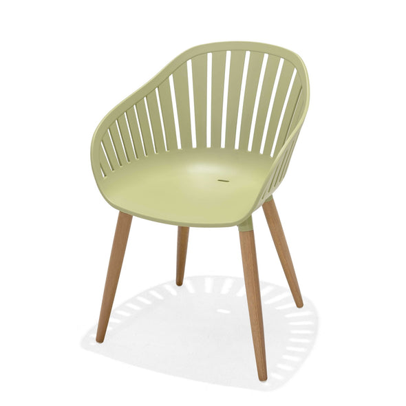Nassau Carver Armchair In Sage Green Social Plastic® - 2pc