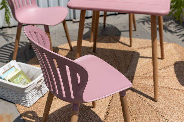 Nassau Side Chair in Peony Pink Social Plastic®- 2pc