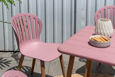 Nassau Side Chair in Peony Pink Social Plastic®- 2pc