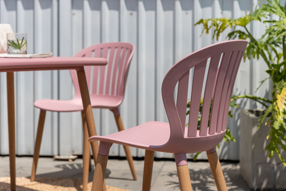 Nassau Side Chair in Peony Pink Social Plastic®- 2pc