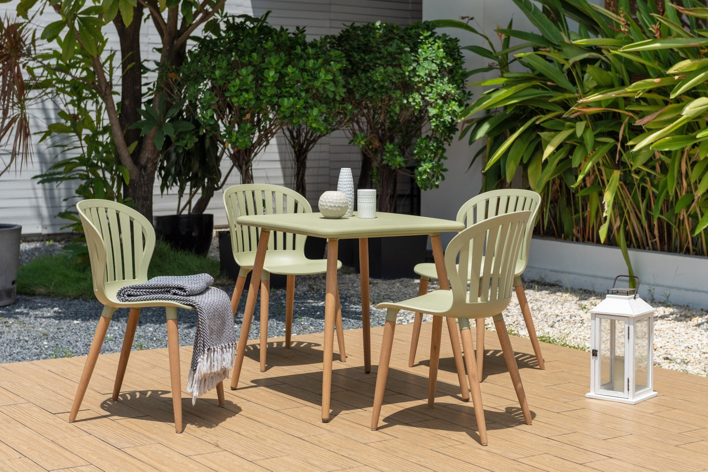 Nassau Side Chair In Sage Green Social Plastic® - 2pc