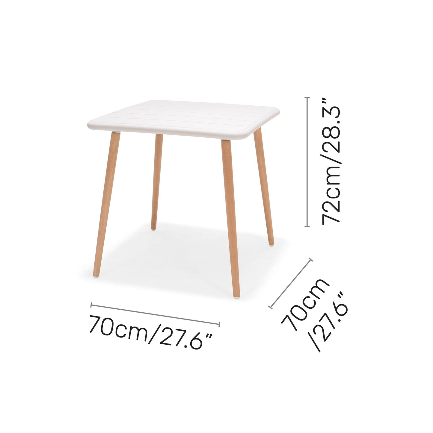 Nassau Square Table – White Social Plastic®