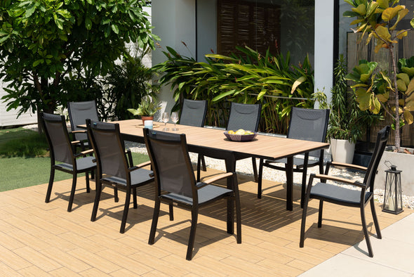 Panama Dark 9 Piece Extending Dining Set