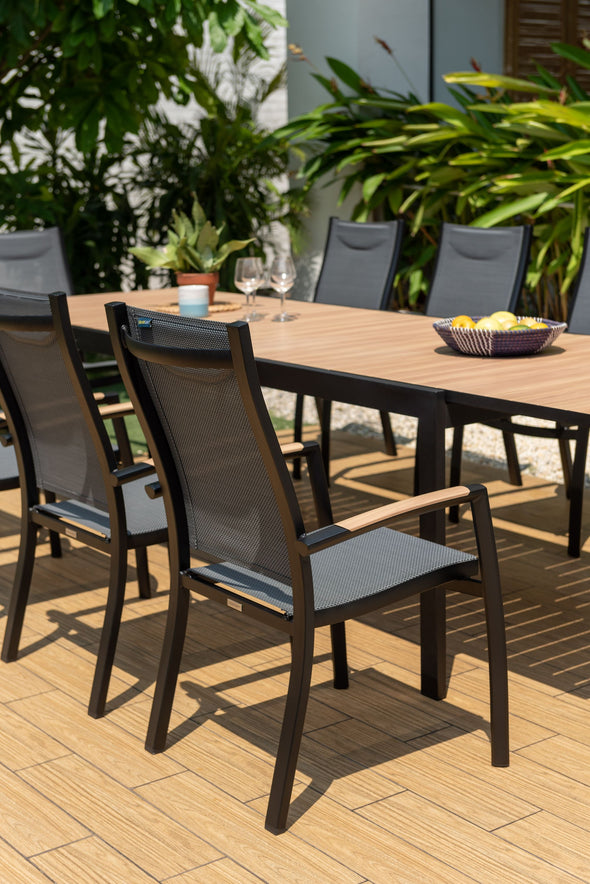 Panama Dark 8-Seater Extending Set