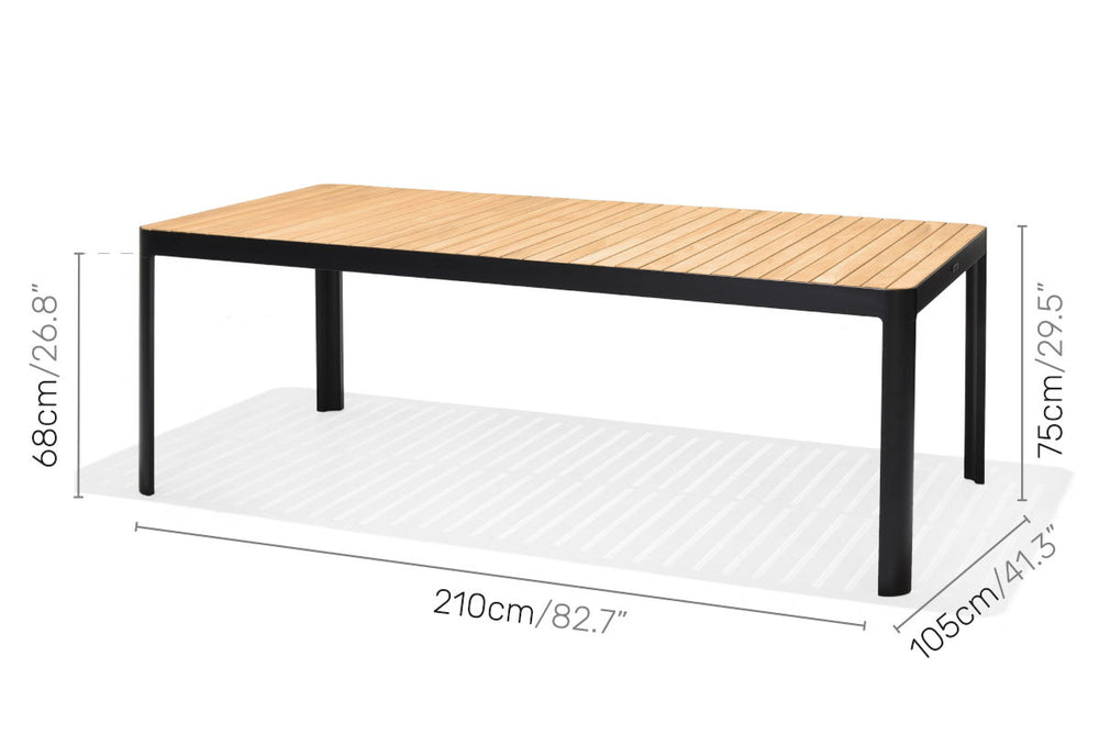 
                      
                        Portals Dark Rectangular Dining Table
                      
                    