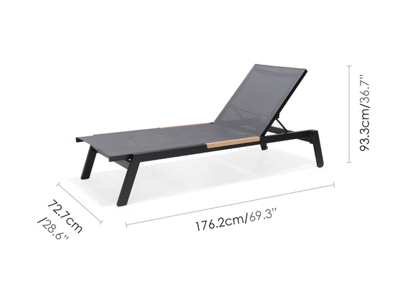 Panama Dark Sun Lounger - 1pc