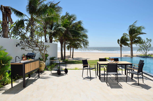 Portals Dark Outdoor Kitchen