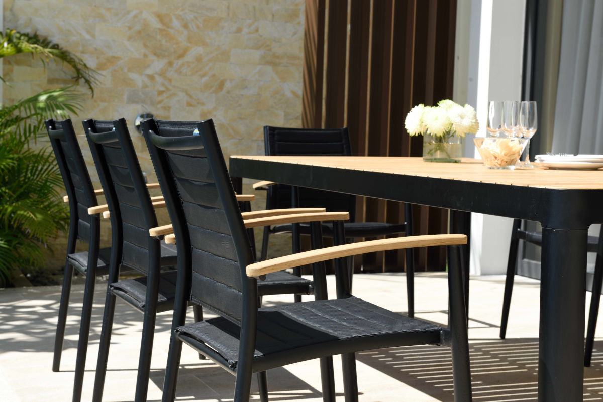 Portals Dark Lite 7 Piece Rectangular Dining Set