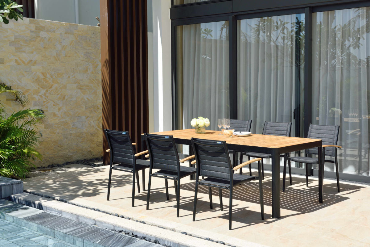 Portals Dark Rectangular Dining Table