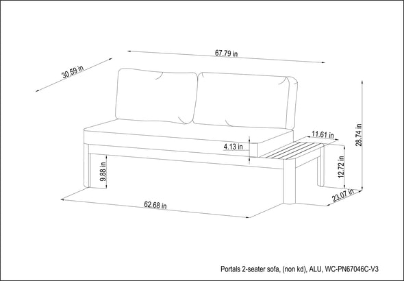Portals Light Modular Sofa 3pc Set