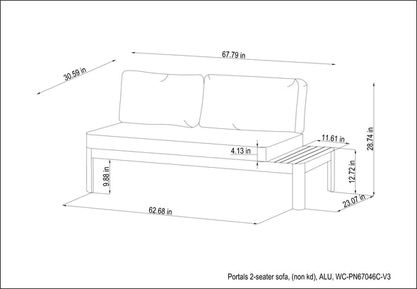 Portals Light 2-Seat Sofa