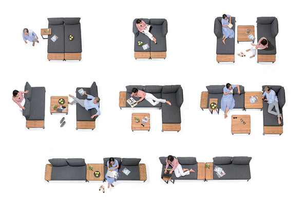 Portals Dark 2-Seat Sofa