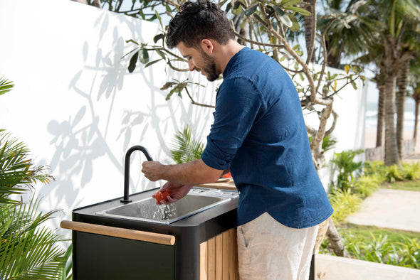 Portals Dark Outdoor Kitchen