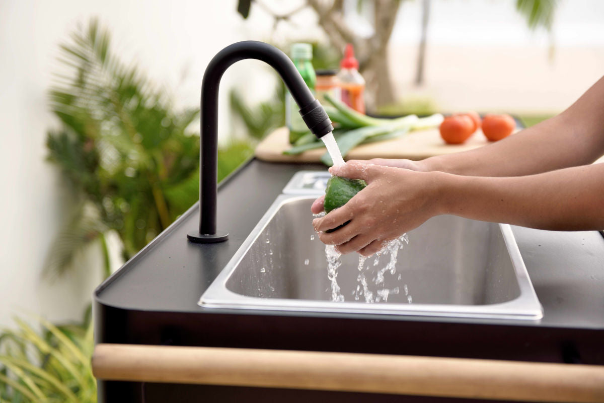 Portals Dark Outdoor Kitchen