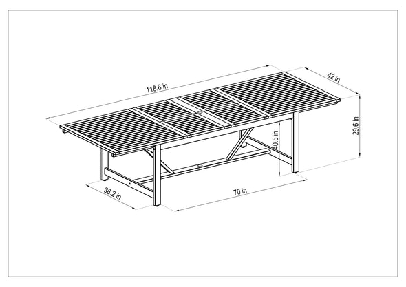 Leyland Extendable Rectangular Table