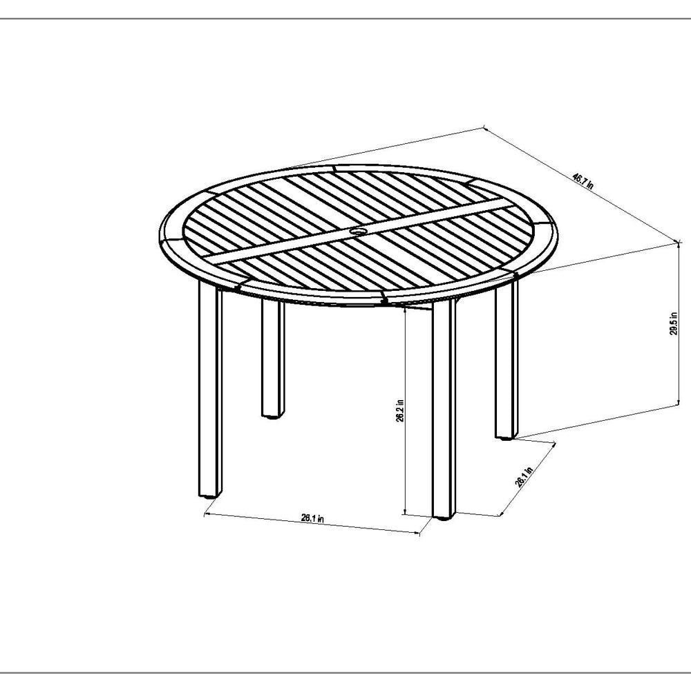 
                      
                        Oldbury Teak Finish Round Table
                      
                    