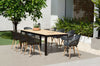 Portals Dark 8 Seater Carver Rectangular Dining Set